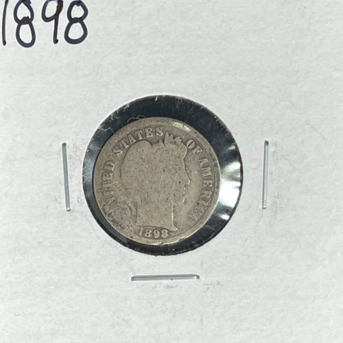 1898 BARBER SILVER DIME ~  ~NICE COIN~ 90% SILVER