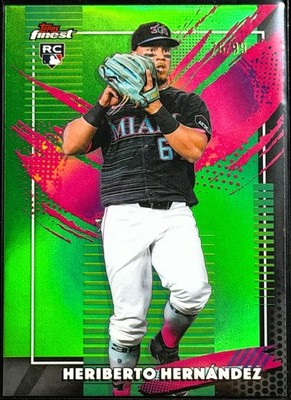 2026 Topps Finest Heriberto Hernandez Green Refractor /99 #259 Marlins