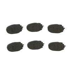 Set of 6 Cast Iron Animal Tracks Bear Paw Cabinet Knob Drawer Pulls Cabin Decor