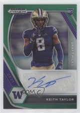 2021 Panini Prizm Draft Picks Green Keith Taylor #DPA-KET Auto 0b3o