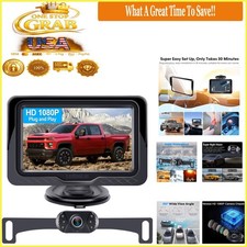 Waterproof HD 1080P Rear View Camera with Monitor for Car Truck SUV