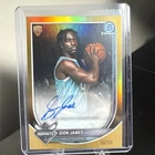 2025-26 Bowman Basketball Sion James Gold Auto /50 RC Rookie Hornets RVA-SJ Read