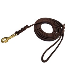 Leather Dog Leash - 4ft x 1/2 inch Braided Comfortable Training Leash for Sma...