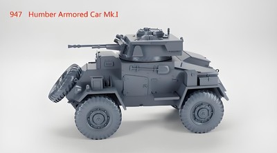 3D Printed 1/72 British Humber Armored Car Mk Model Unpainted