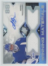 2021-22 UD SPx Andrei Vasilevskiy WM-AV Winning Materials Auto