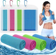 4 Pack Cooling Towels 40"x12" , Cooling Towels for Neck and Face, Gym Towel for