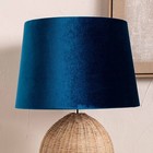 35cm Sapphire Blue Velvet Tapered Lampshade for Table Lamps and Floor Lamps