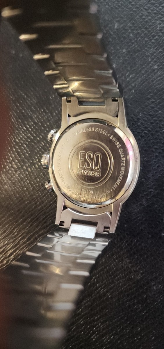 ESQ swiss クロノグラフ　メンズ　腕時計 Movado Esq Swiss Chronograph White Guillouche Date Dial,Dual