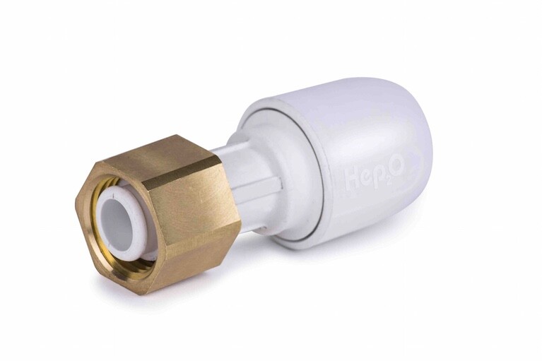 5 x Wavin Hep2O 15mm x 1/2"" BSP basin tap connectors. Hep20. HD25A/15W
