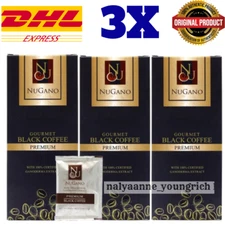 3X Premium Nugano Black Coffee Organic Ganoderma Lucidum Reishi Dark Roast