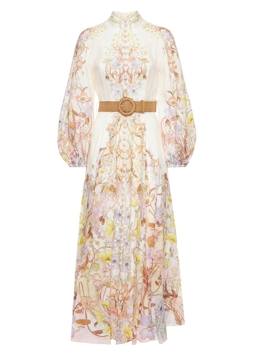0 Zimmermann Jeannie printed linen long dress | eBay