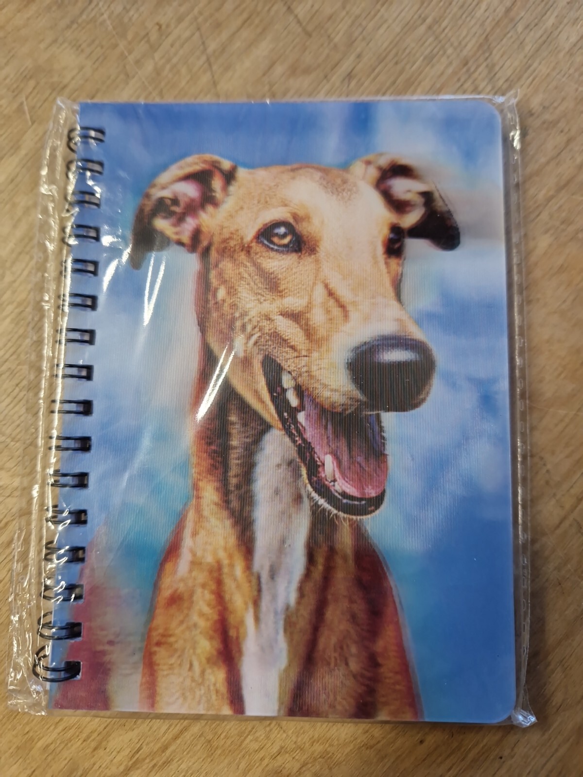 Greyhound notebook Greyhounds Notebooks Dog lined A6 Notepad Dogs 3D lenticular