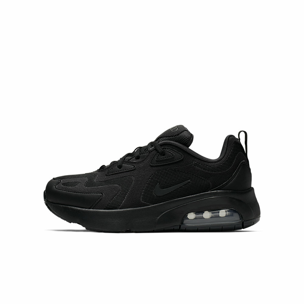 kids all black trainers