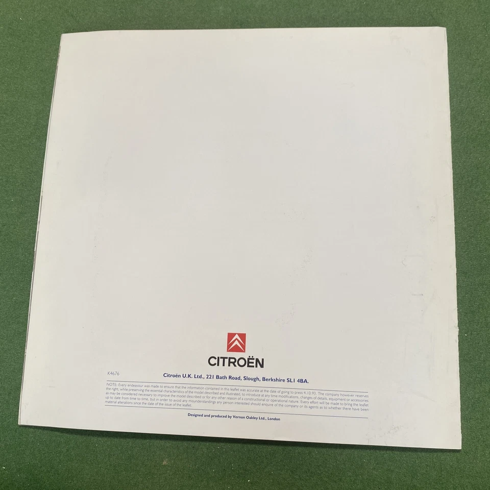 Citroen Range 1993-94 UK Market Large Format Brochure AX ZX Xantia XM C15 C25  - Image 2 of 4