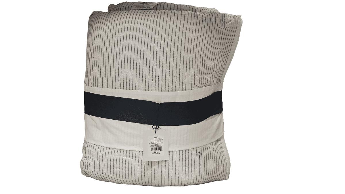 King Microstripe Quilt Sour Cream / Railroad Gray - Hearth & Hand