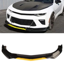 For Chevrolet Camaro Front Bumper Lip Spoiler Splitter Glossy Black Yellow