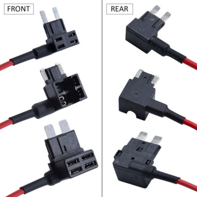 3Pack Car Add-a-Circuit Fuse Adapter w/ Standard & Mini  TAP Blade Fuse Holder