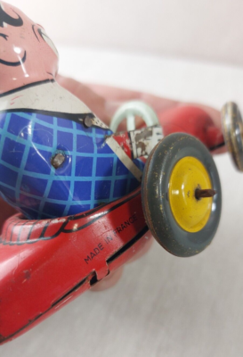 Voiture Ancienne En Tôle Joustra – Clown Bimbo, à Clé, Mécanique