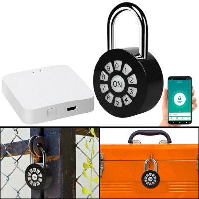 Xcase Metall-Vorhängeschloss mit WLAN-Gateway, App, Bluetooth, IP65