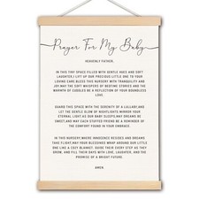 Nursery Wall Decor, Prayer for My Baby Nursery Wall Art Poster Hanger Frame, ...