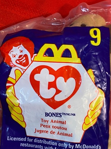 TY McDonald’s Teenie Beanie Baby “BONES” the Dog 1993 Original Packaging w Tags - Picture 2 of 10