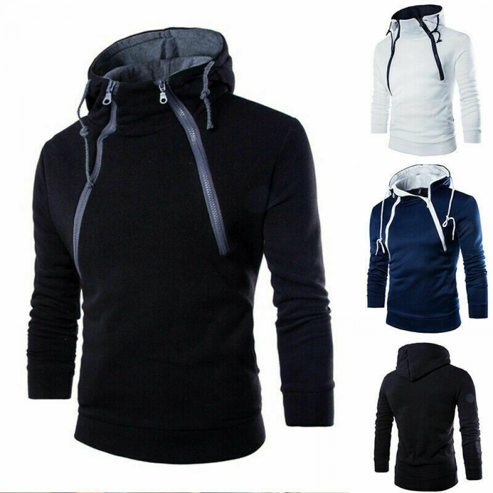 Men Plain High Neck Hoodie Sweatshirt Sports Winter Hooded Men Plain High Neck Hoodie Sweatshirt Sports Winter Hooded