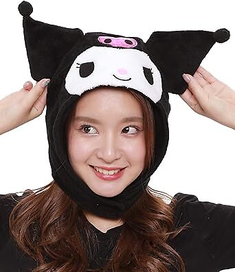 Sanrio Kuromi Halloween Cosplay Costume Hat Cap Kigurumi Unisex