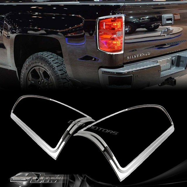 ABS Chrome Trim Bezel Tail Light Lamp Cover For 20142018 Chevy