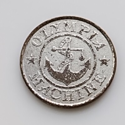Vintage Olympia Machine Anchor Car Casino Gaming Token