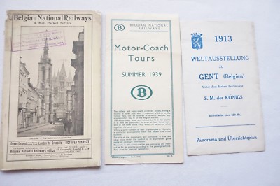 1927 Belgium Railway Timetable Guide Train Belgique Belgian National Railway ++
