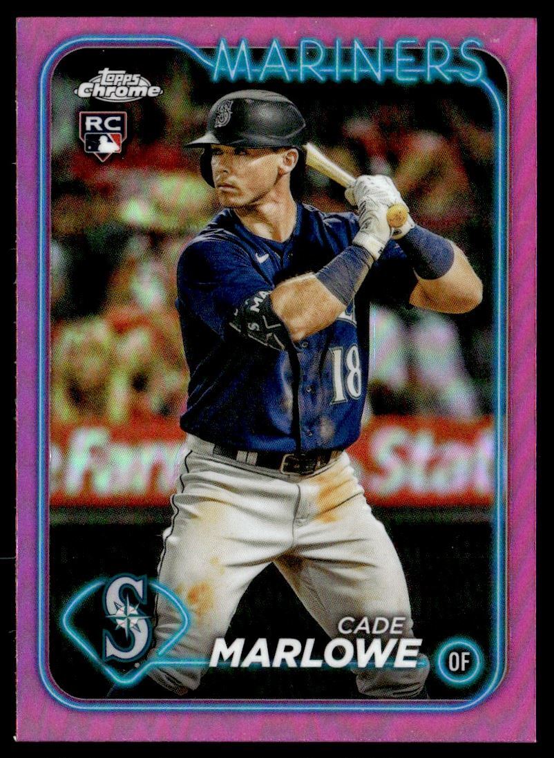 2024 Topps Chrome Pink Refractor Cade Marlowe Seattle Mariners #266