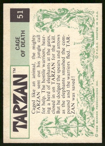 Tarzan 1966 Philadelphia Gum Card #51 (NM) - Picture 2 of 2