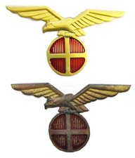 Norwegian Quisling Cap Badge Nasjonal Samling Raven Senior Officers - New & Aged