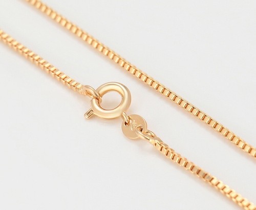 Mens 18ct Yellow Gold Filled Box Chain 