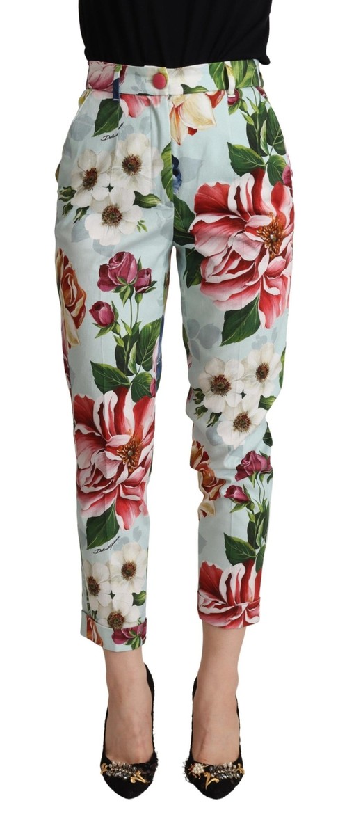 DOLCE&GABBANA★素敵! floral-print tapered pants Dolce & Gabbana Elevate Your Chic with Floral Tapered