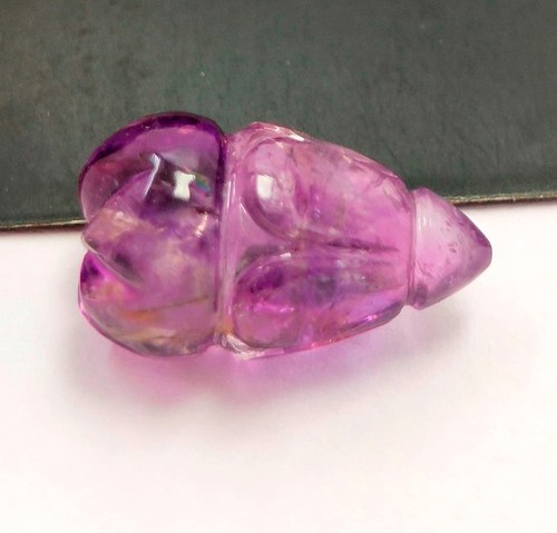 Piedra preciosa suelta tallada en forma de gota de amatista púrpura natural - Imagen 3 de 23