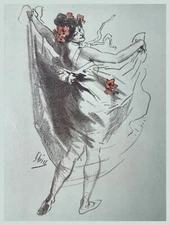 10538.Decor Poster.Room wall interior art design.Playful girl romantic drawing