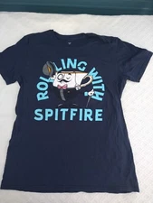 London Spitfire Overwatch League Gaming Black T-Shirt. Rolling with Spitfire. M