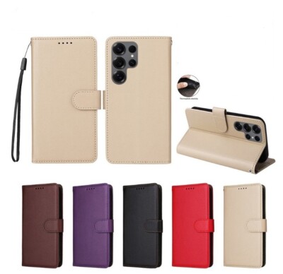 For Samsung S25 S24 S23 A16 A15 A55 A17 A35 Leather Magnetic Wallet Phone Case