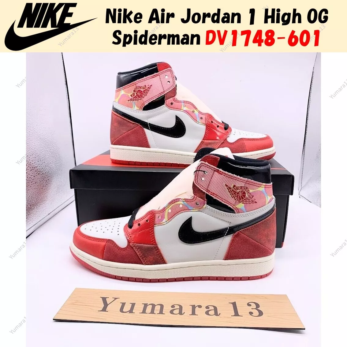 Nike Air Jordan 1 High OG Spiderman NEXT CHAPTER DV1748-601 US Brand New | eBay