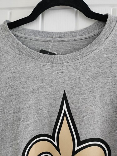 New Orleans Saints Logo Baumwolle T-Shirt Silber UK M Brandneu mit Etikett UVP 25£ - Bild 6 von 12