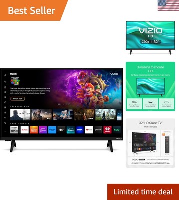 32-inch HD 720p LED Smart TV w/Alexa Compatibility, Google Cast Built-in, Blu...