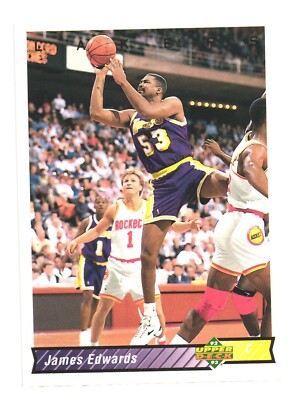 1992-93 Upper Deck NBA Basketball La Lakers James Edwards