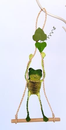 Cheeky Green Tree Frog Single Swing Bristlebrush Designs Decoration Gift - Bild 1 von 1