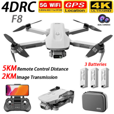 4DRC F8 GPS Drone WIFI FPV 4K HD Dual Camera Follow Me