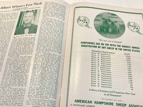 1954 MERRY CHRISTMAS edition THE SHEEPMAN sheep magazine FLOCK OWNERS OF AMERICA - Foto 11 di 16