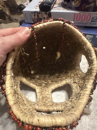 African Head Mask, Nigerian Koro/angas Abrus Seeds, Tribe, Rare - Picture 7 of 8