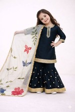 Girls Salwar Kameez Palazzo Suit Eid Party Wear Bollywood Indian Dress Kids