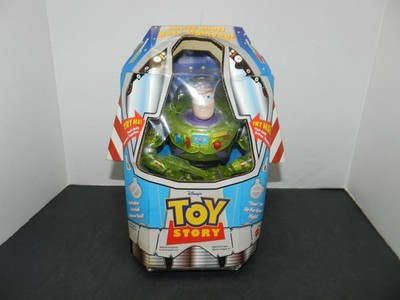 VTG 1998 DISNEY TOY STORY BUZZ LIGHTYEAR ORIGINAL IN ROCKET BOX MADE BY MATTEL