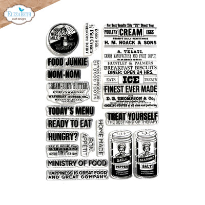 Elizabeth Craft Designs Clear Stamp Set - Let's Eat, CS397